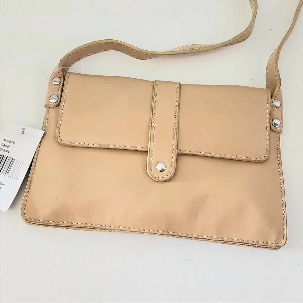 9 West small clutch camel color NWT